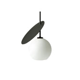 Glass Globe Pendant Light with Red Cherry Design